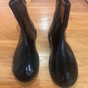 Zara Patent Leather Black Kids Boots